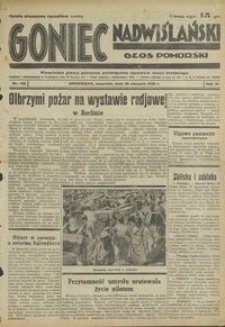 Goniec Nadwiślański : Głos Pomorski : niezależne pismo poranne poświęcone sprawom stanu średniego : 1935.08.22, R. 11 nr 192