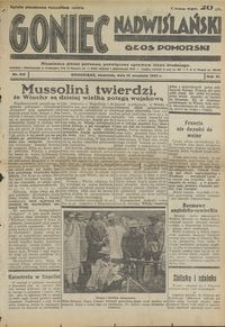 Goniec Nadwiślański : Głos Pomorski : niezależne pismo poranne poświęcone sprawom stanu średniego : 1935.09.15, R. 11 nr 213