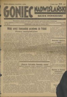 Goniec Nadwiślański : Głos Pomorski : niezależne pismo poranne poświęcone sprawom stanu średniego :1936.08.12, R. 12 nr 186