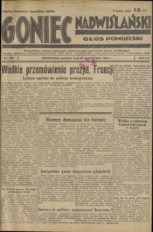 Goniec Nadwiślański : Głos Pomorski : niezależne pismo poranne poświęcone sprawom stanu średniego : 1936.10.22, R. 12 nr 246
