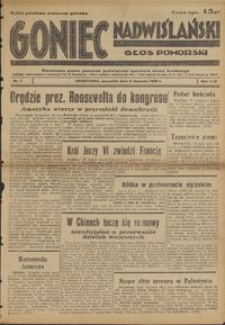 Goniec Nadwiślański : Głos Pomorski : niezależne pismo poranne poświęcone sprawom stanu średniego : 1938.01.06, R. 14 nr 4