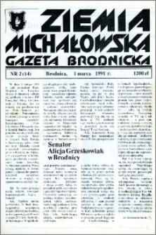 Ziemia Michałowska : Gazeta Brodnicka R. 1991, Nr 2 (14)