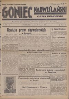 Goniec Nadwiślański : Głos Pomorski : niezależne pismo poranne poświęcone sprawom stanu średniego : 1938.01.26, R. 14 nr 20