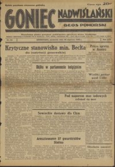 Goniec Nadwiślański : Głos Pomorski : niezależne pismo poranne poświęcone sprawom stanu średniego : 1938.01.30, R. 14 nr 24