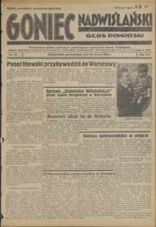 Goniec Nadwiślański : Głos Pomorski : niezaeżne pismo poranne poświęcone sprawom stanu średniego : 1938.03.28, R. 14 nr 72