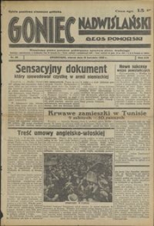 Goniec Nadwiślański : Głos Pomorski : niezależne pismo poranne poświęcone sprawom stanu średniego : 1938.04.12 R. 14 nr 85