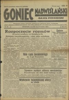 Goniec Nadwiślański : Głos Pomorski : niezależne pismo poranne poświęcone sprawom stanu średniego : 1938.04.21 R. 14 nr 92