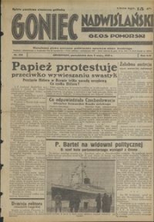 Goniec Nadwiślański : Głos Pomorski : niezależne pismo poranne poświęcone sprawom stanu średniego : 1938.05.09 R. 14 nr 106