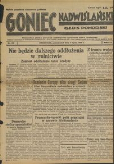 Goniec Nadwiślański : Głos Pomorski : niezależne pismo poranne poświęcone sprawom stanu średniego : 1938.07.04. R. 14, nr 150