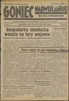 Goniec Nadwiślański : Głos Pomorski : niezależne pismo poranne poświęcone sprawom stanu średniego : 1938.08.20/21, R. 14 nr 190