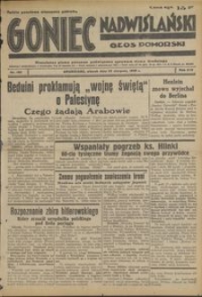 Goniec Nadwiślański : Głos Pomorski : niezależne pismo poranne poświęcone sprawom stanu średniego : 1938.08.23, R. 14 nr 192