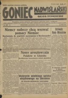 Goniec Nadwiślański : Głos Pomorski : niezależne pismo poranne poświęcone sprawom stanu średniego : 1938.09.05, R. 14 nr 203