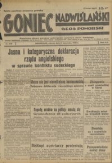 Goniec Nadwiślański : Głos Pomorski : niezależne pismo poranne poświęcone sprawom stanu średniego : 1938.09.13, R. 14 nr 210