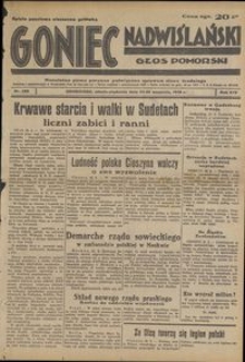 Goniec Nadwiślański : Głos Pomorski : niezależne pismo poranne poświęcone sprawom stanu średniego : 1938.09.24/25, R. 14 nr 220