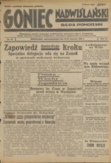 Goniec Nadwiślański : Głos Pomorski : niezależne pismo poranne poświęcone sprawom stanu średniego : 1939.01.21/22, R. 15 nr 18