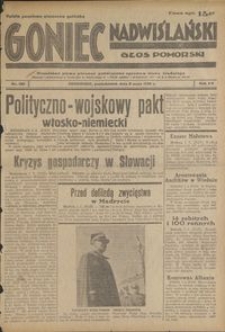 Goniec Nadwiślański : Głos Pomorski : niezależne pismo poranne poświęcone sprawom stanu średniego : 1939.05.08, R. 15 nr 106