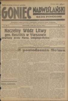 Goniec Nadwiślański : Głos Pomorski : niezależne pismo poranne poświęcone sprawom stanu średniego : 1939.05.10, R. 15 nr 108