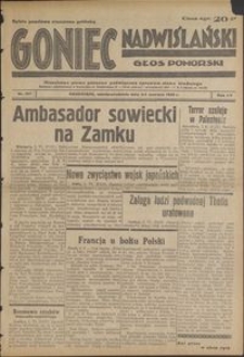 Goniec Nadwiślański : Głos Pomorski : niezależne pismo poranne poświęcone sprawom stanu średniego : 1939.06.3/4, R. 15 nr 127