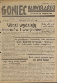 Goniec Nadwiślański : Glos Pomorski : niezależne pismo poranne poświęcone sprawom stanu średniego : 1939.07.12, R. 15 nr 157