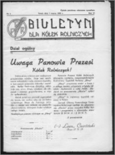 Biuletyn dla Kółek Rolniczych 1939, R. 6, nr 3