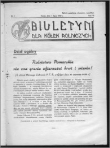 Biuletyn dla Kółek Rolniczych 1939, R. 6, nr 7