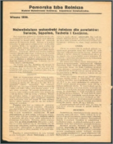 Najważniejsze wskazówki rolnicze dla powiatów Świecie, Sępólno, Tuchola i Chojnice : wiosna 1936