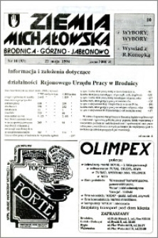 Ziemia Michałowska : Brodnica-Górzno-Jabłonowo R. 1994, Nr 11 (94)