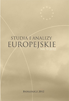 Studia i Analizy Europejskie: półrocznik naukowy. Nr 9 (2012)