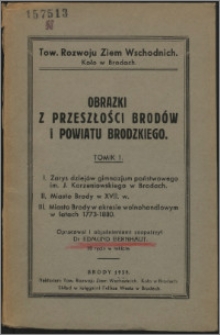 Obrazki z przeszłości Brodów i powiatu brodzkiego. T. 1