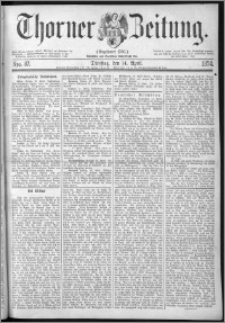 Thorner Zeitung 1874, Nro. 87