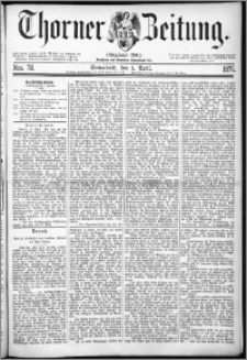 Thorner Zeitung 1876, Nro. 78