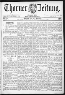 Thorner Zeitung 1876, Nro. 274