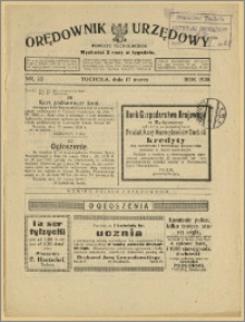 Orędownik Urzędowy Powiatu Tucholskiego 1928, Nr 22