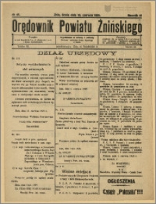 Orędownik Powiatu Żnińskiego 1929 Nr 41