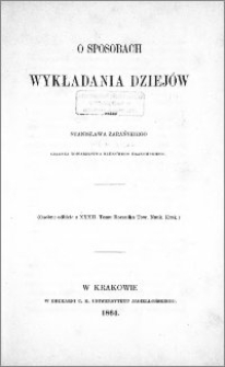 O sposobach wykładania dziejów