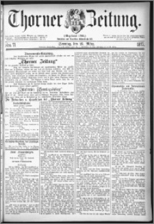 Thorner Zeitung 1877, Nro. 71 + Beilage